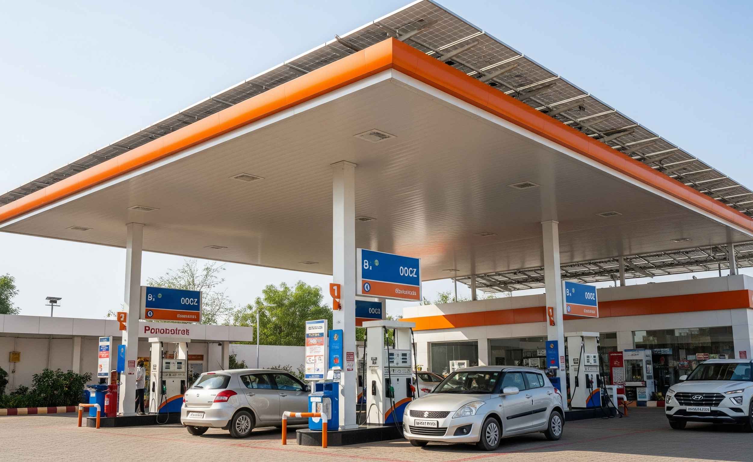 EV charging station powered by solar canopy